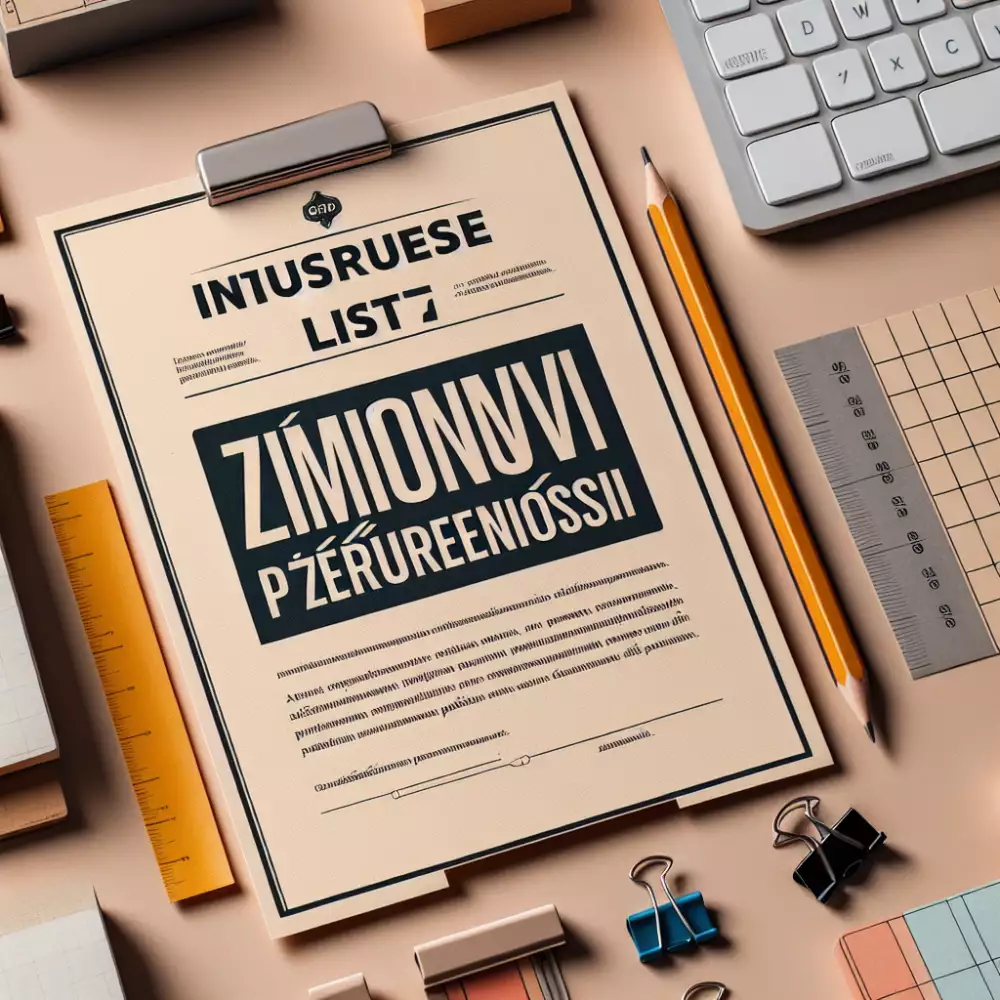 Změnový List Přerušení Živnosti